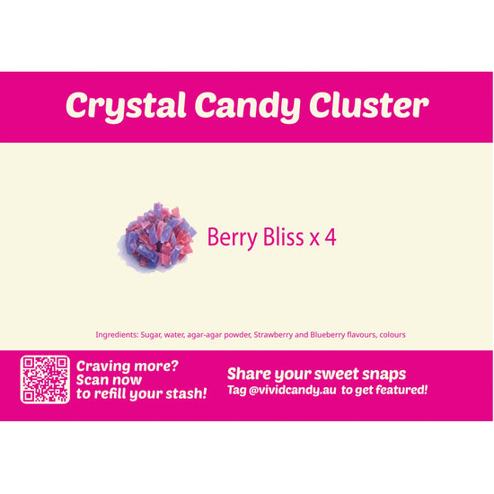 Berry Bliss Crystal Clusters (Strawberry + Blueberry)