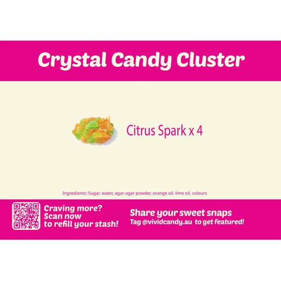 Citrus Spark Crystal Clusters (Lime + Orange)