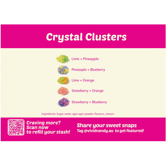 Crystal Candy Clusters – Variety Pack (10 pcs)