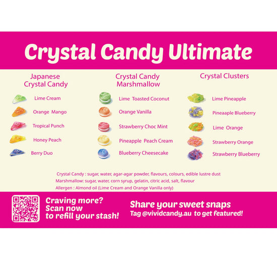 Crystal Candy Ultimate Experience – Japanese, Marshmallow & Clusters (15 pcs)