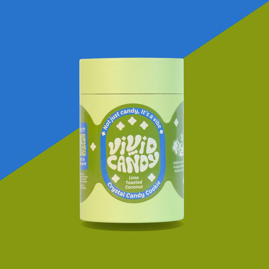 Lime Toasted Coconut Crystal Candy gift box – zesty lime shell with toasted coconut marshmallow filling