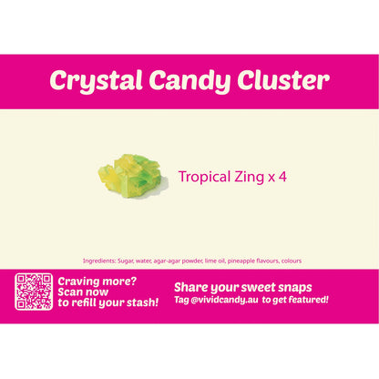 Tropical Zing Crystal Clusters (Lime + Pineapple)